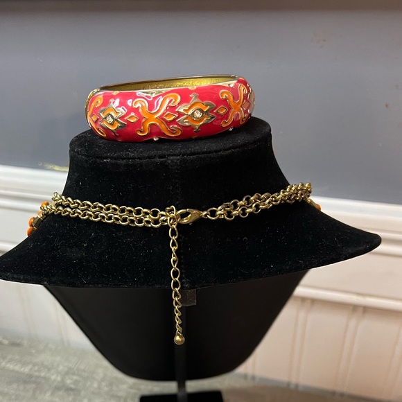 NWT Sequin ($68) clamper bangle with STUNNING statement necklace!! - Picture 7 of 10